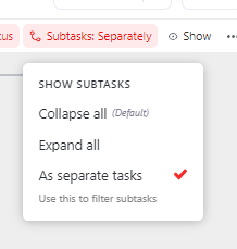 subtasks